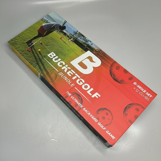 BUCKETGOLF Ultimate Backyard Golf Game Set 6 Hole 2 Club Bundle 2332