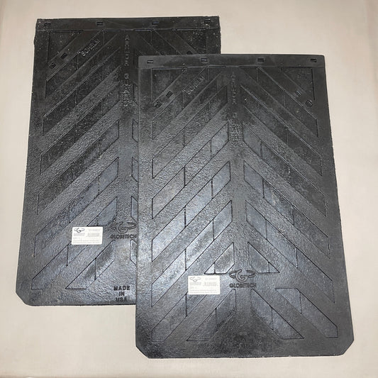 GLOBETECH 2-PACK! Rubber Mud Flaps 1/2" Thick x 24" W x 36" L Black 2436CD (New)