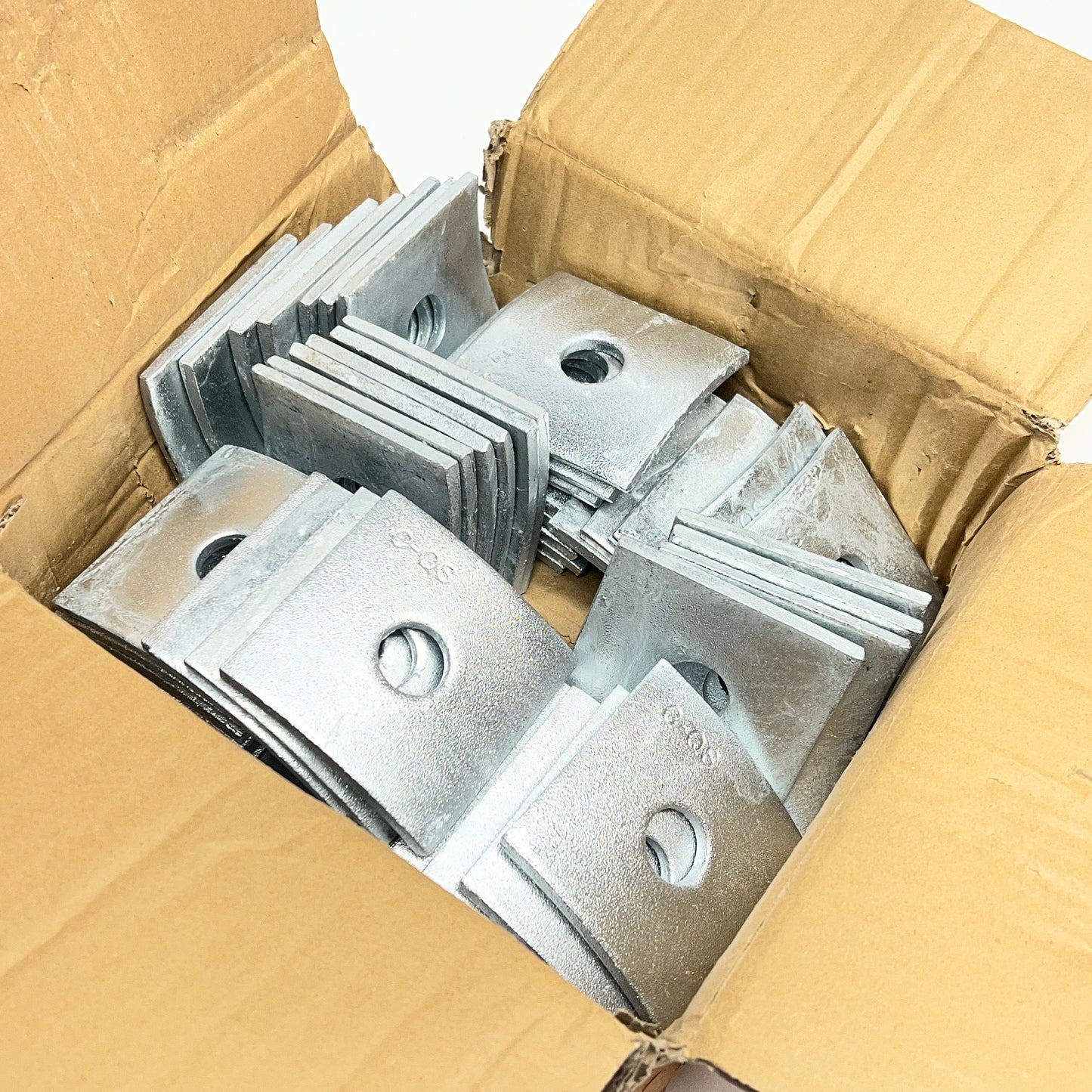 ZA@ HUBBELL (50 PACK) Square Curved Wash Steel 3-1/4" x 3-1/4" 6825