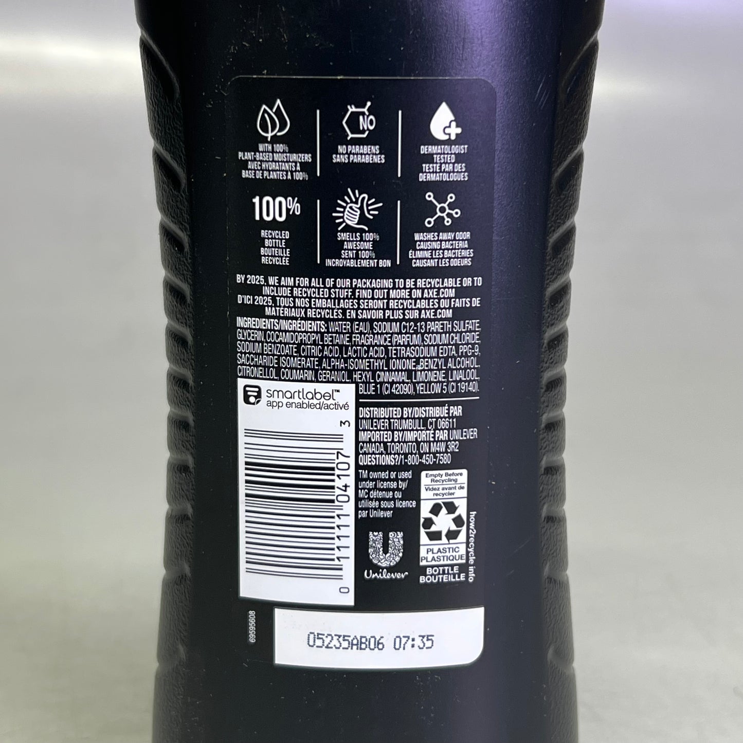 AXE Infinite Body Wash 12H Refreshing Scent 16 oz