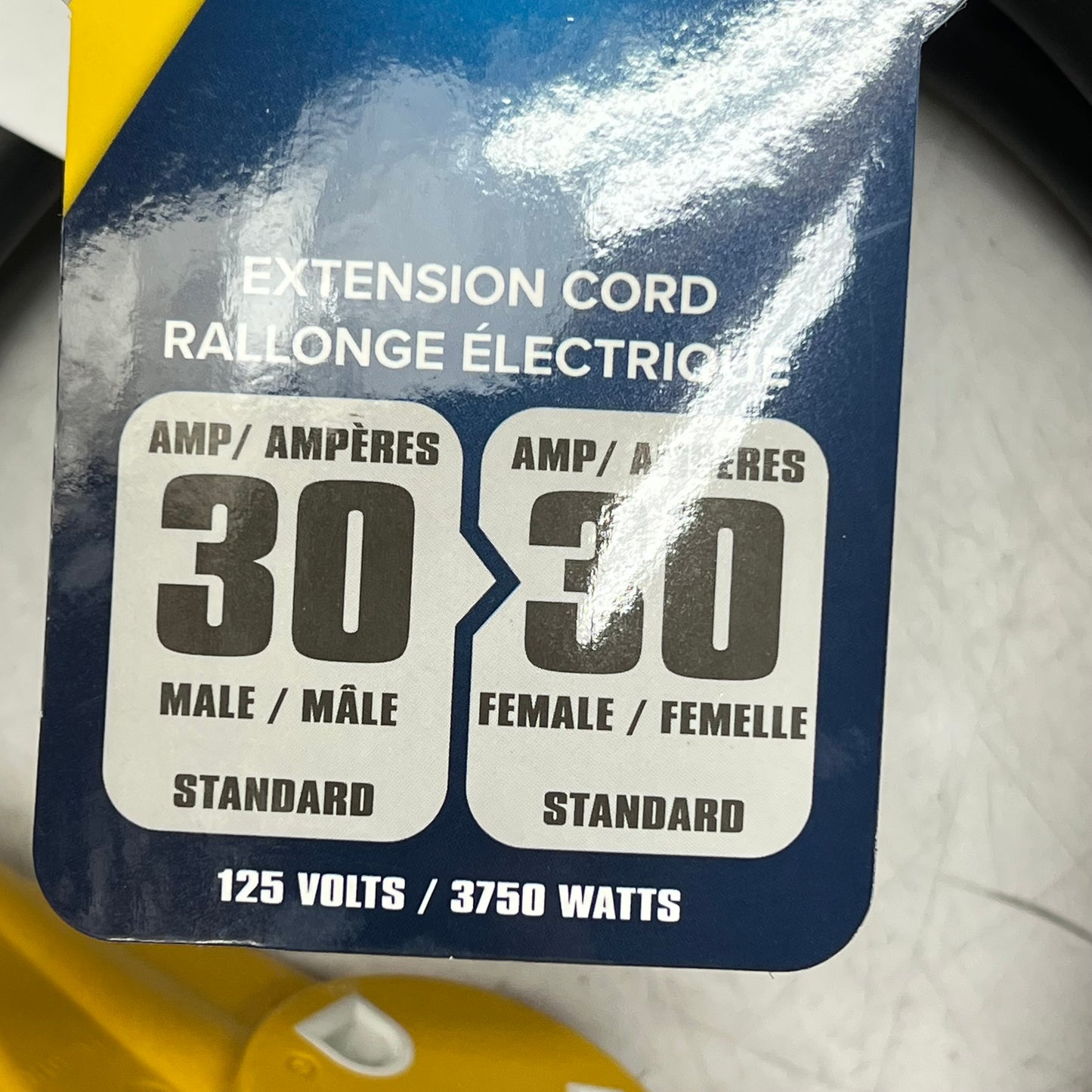 CAMCO Rv Extension Power Grip Extcord  50' 30A 125V/3750W 10 Ga Yellow 55197