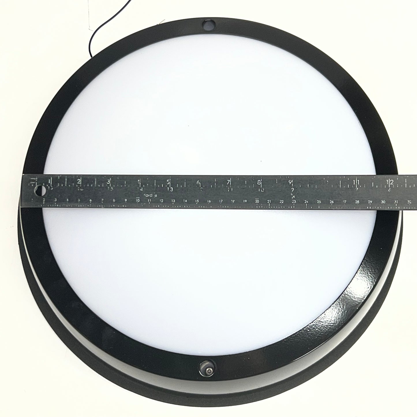 COOPER 15" High Powered Led Exterior Rated Round Surface Mount Fixture, Black TRR15-LD4-30W-35-OPL-BK-120-EDC1-OS
