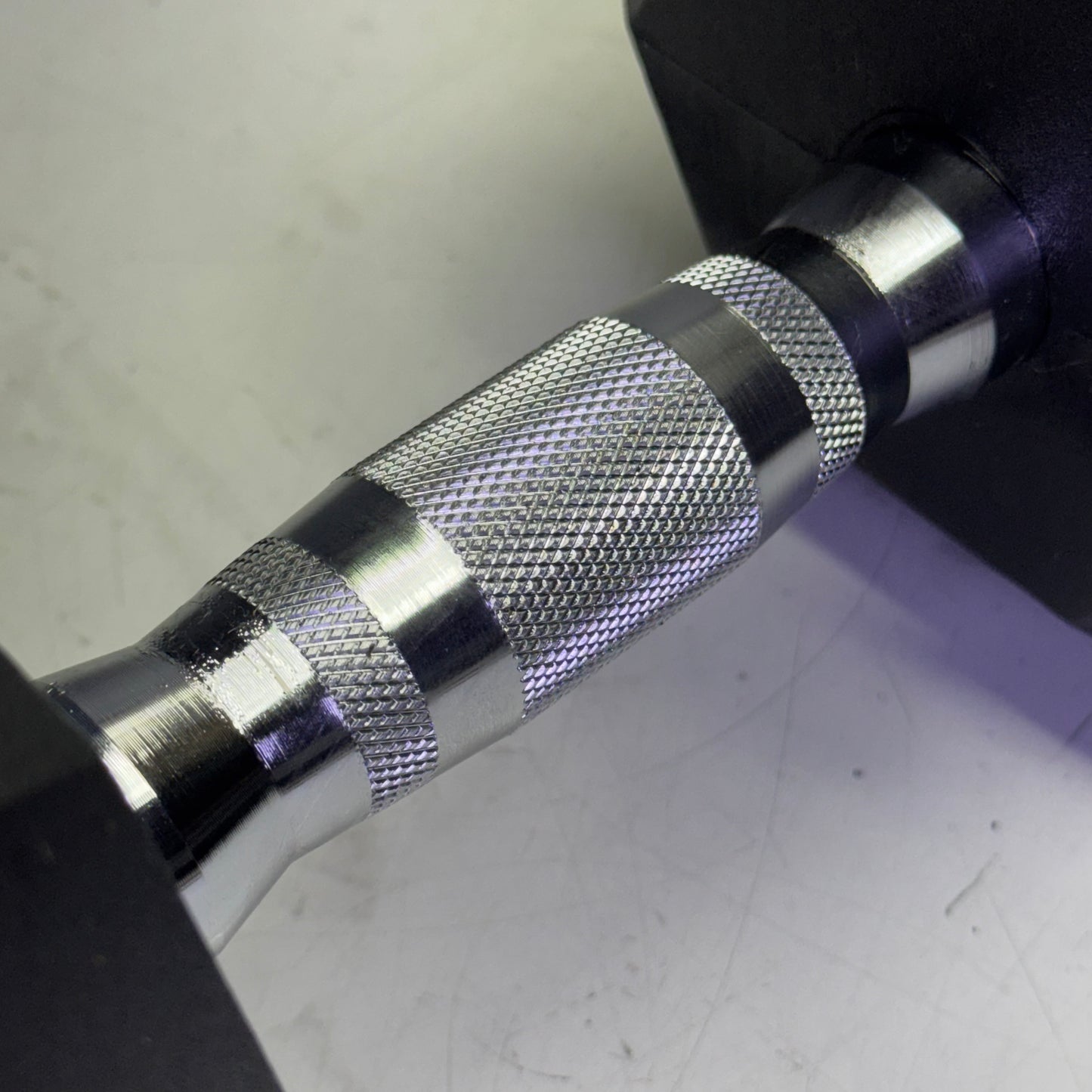 TITAN FITNESS (2 PACK) Black Rubber Coated Hex Dumbbell Single 50lb HEXDBB_50