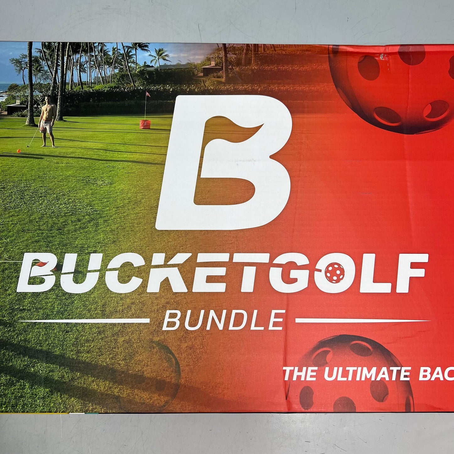 BUCKETGOLF Ultimate Backyard Golf Game Set 6 Hole 2 Club Bundle 2332