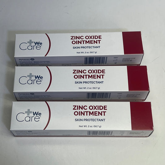 ZA@ DYNAREX (3 PACK) Zinc Oxide Skin Protectant For Diaper Rash, Bug Bites, & Poisonous Plants 2 oz White D