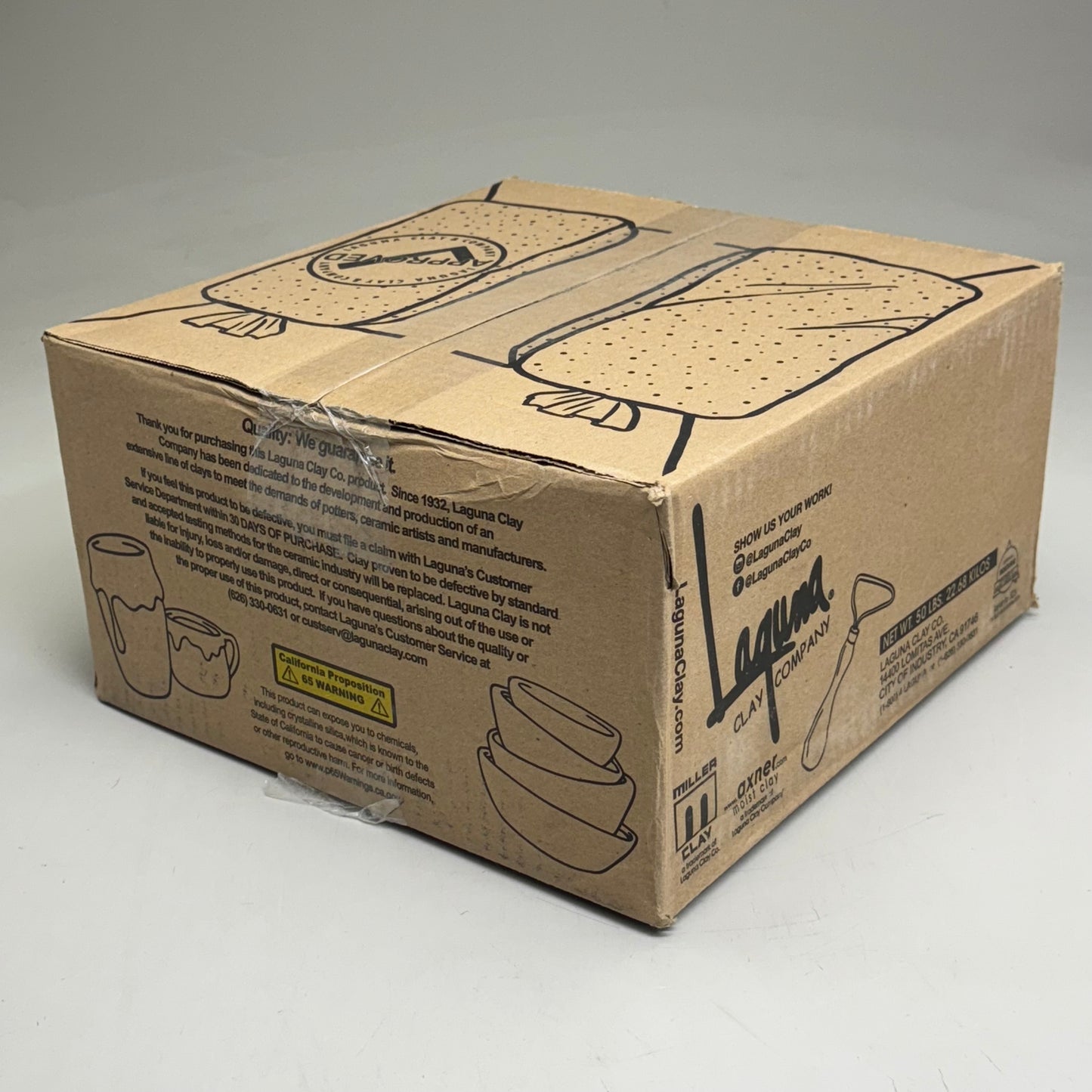 LAGUNA (2 PACK) Brown Clay Sz 11" H x 5.5" W x 5.5" L, Brown