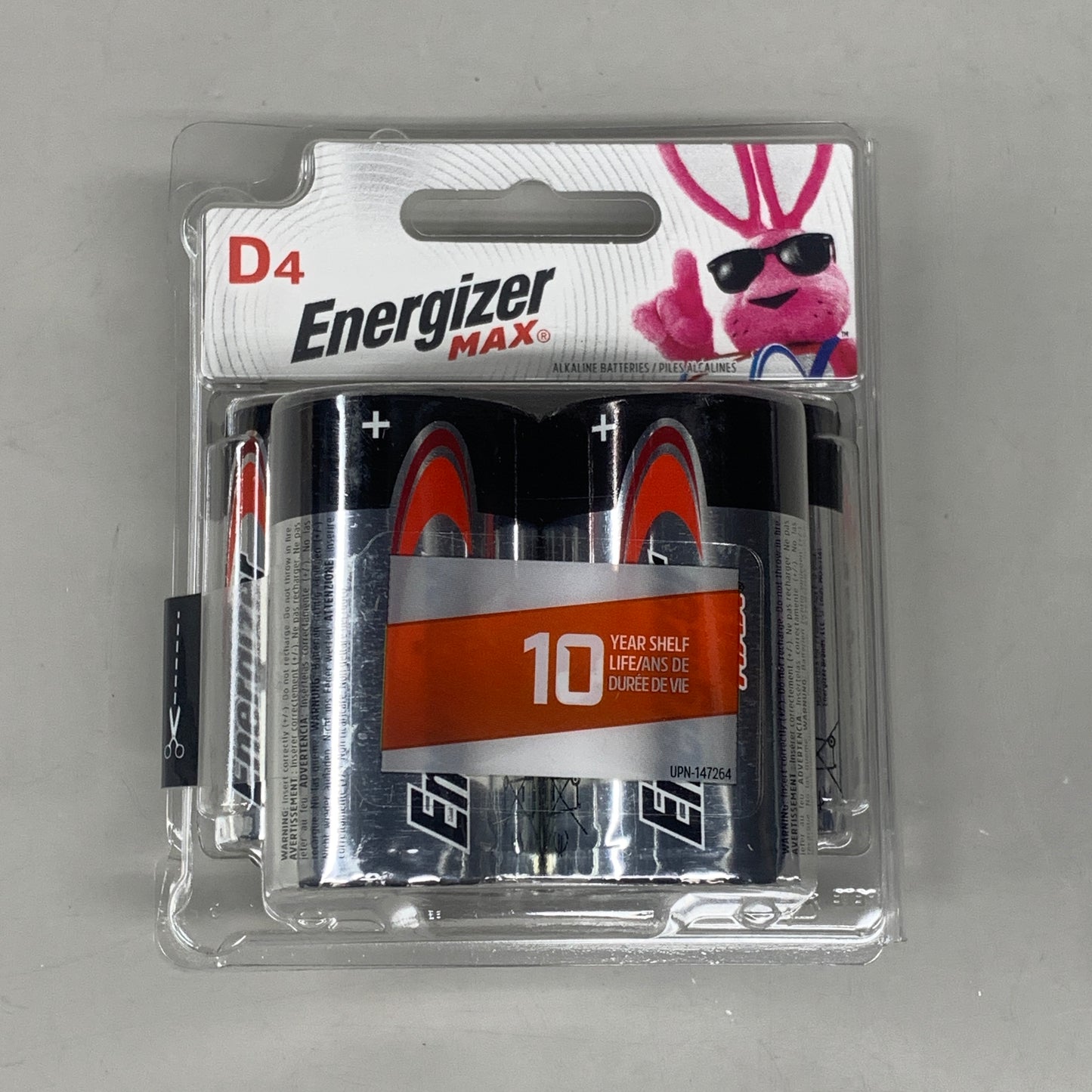 ENERGIZER MAX (2 Pack) D 4 Alkaline Batteries 4 Pack (8 Batteries Total) E95BP-4