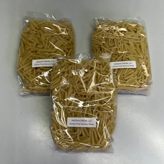 ANDEAN DREAM (3 PACK) Gluten Free Organic Penne Quinoa Pasta 17 oz Bags BB 04/28