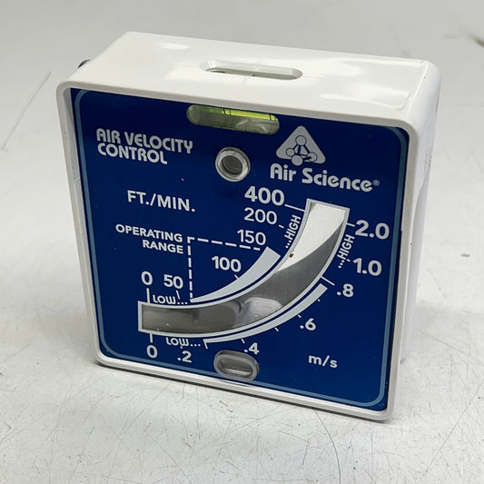 AIR SCIENCE  Vaneometer Air Flow Velocity Control  25 to 400' Per Minute DWYER