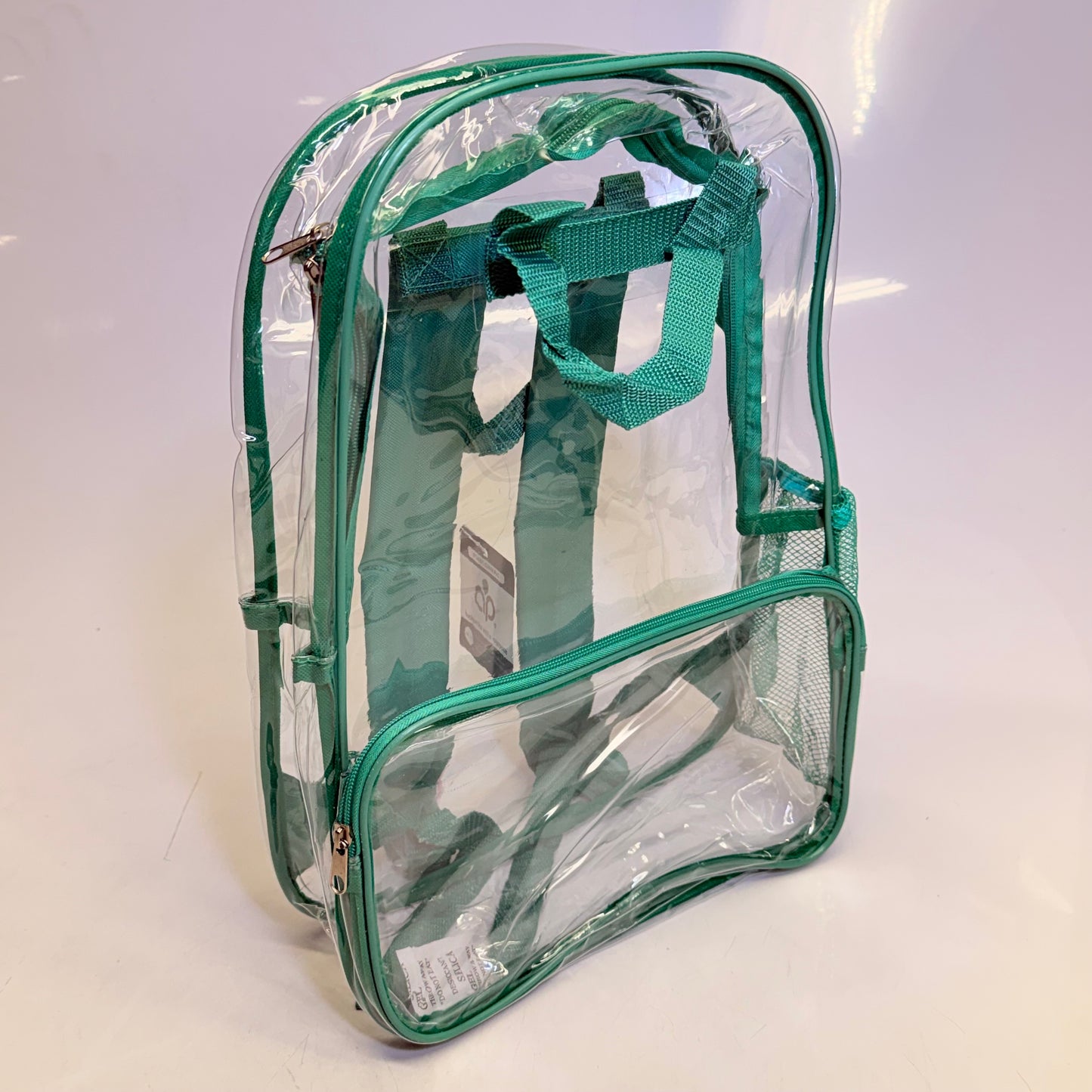 BWAP 17" Clear Plastic Backpack 17" x 12" x 6" Color Teal BP1643