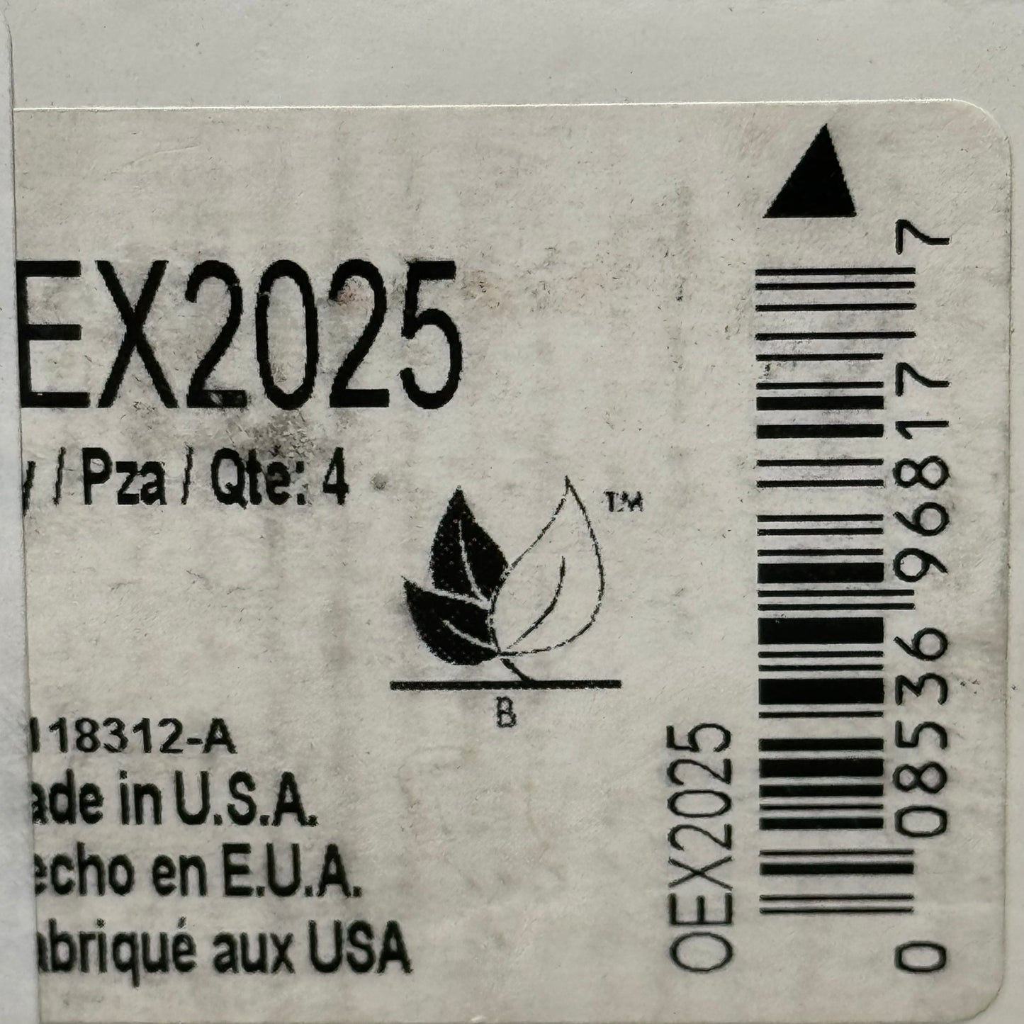 WAGNER OEx Ceramic Disc Brake Pad Set 5" x 2" Grey OEX2025