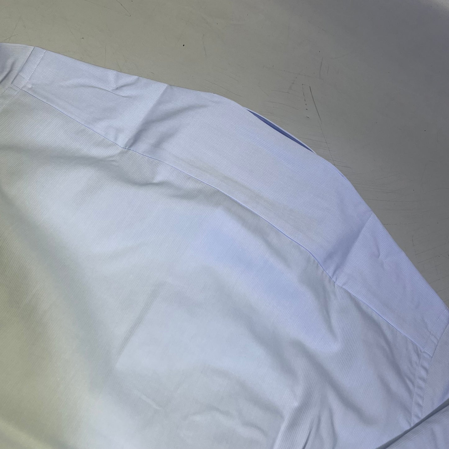 ETON Textured Twill Shirt Men's Contemporary Sz 43 Light Blue 1000136432243