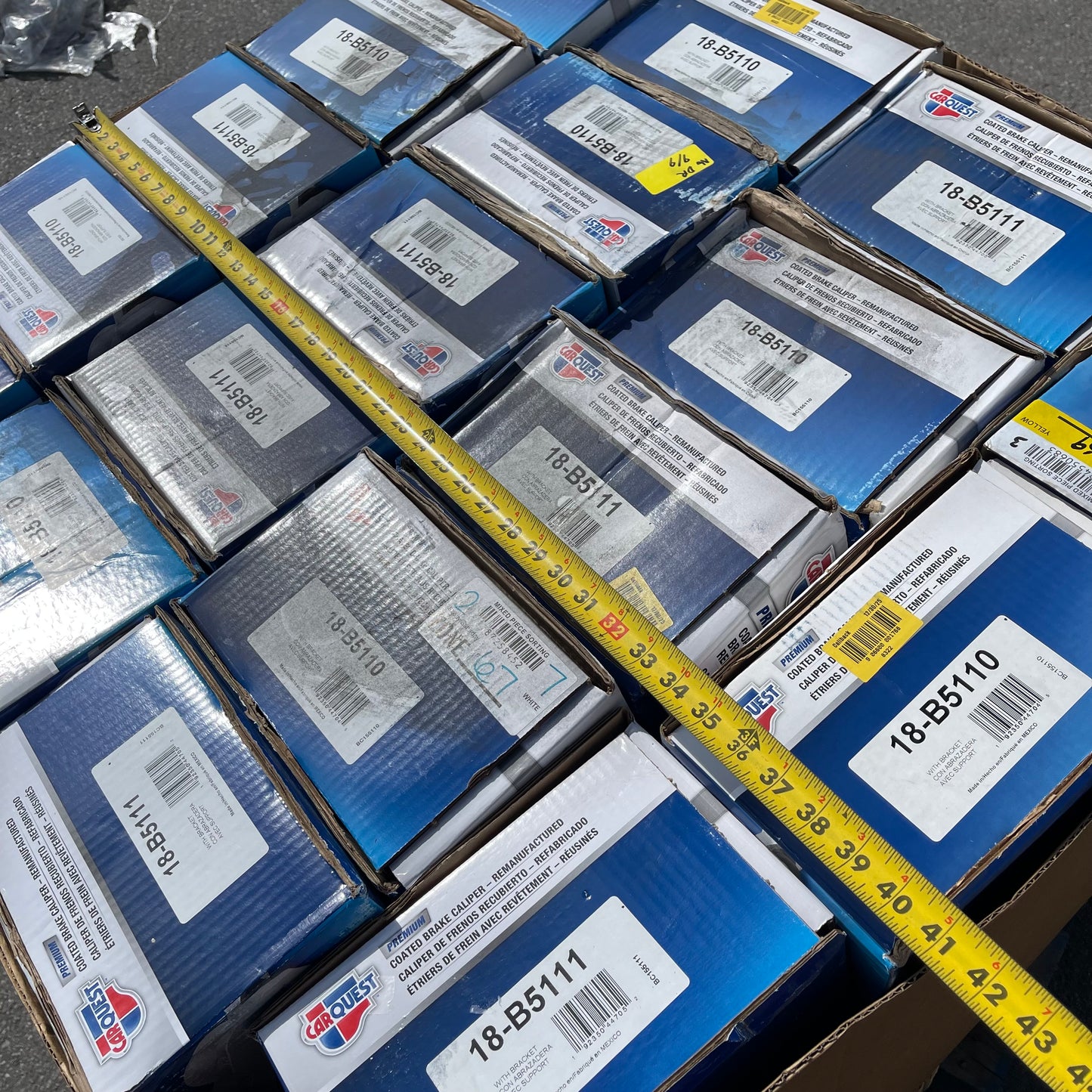 ZA@ Pallet of CAR QUEST (~36 Units) Premium Coated Brake Calipers (see images)