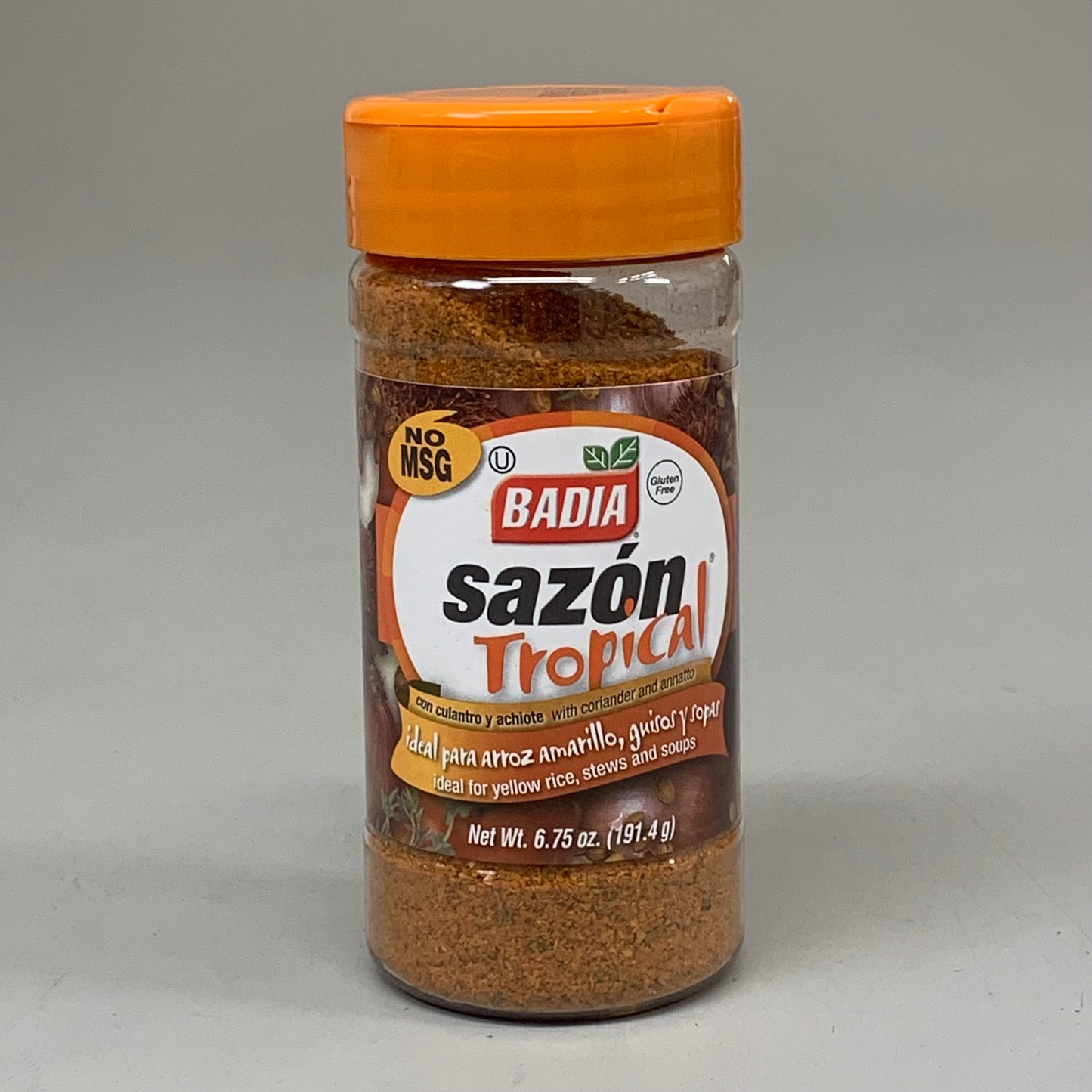 BADIA (6 PACK) Sazon Tropical W/ Coriander & Annato Gluten Free BB 10/29 6.75 Oz