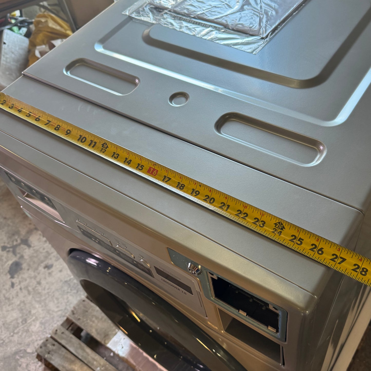 LAUNDRYLUX Commercial Laundry, Front Load Washing Machine Sz 27"W x 30"L x 45"H, WHLFP817MC2CW2