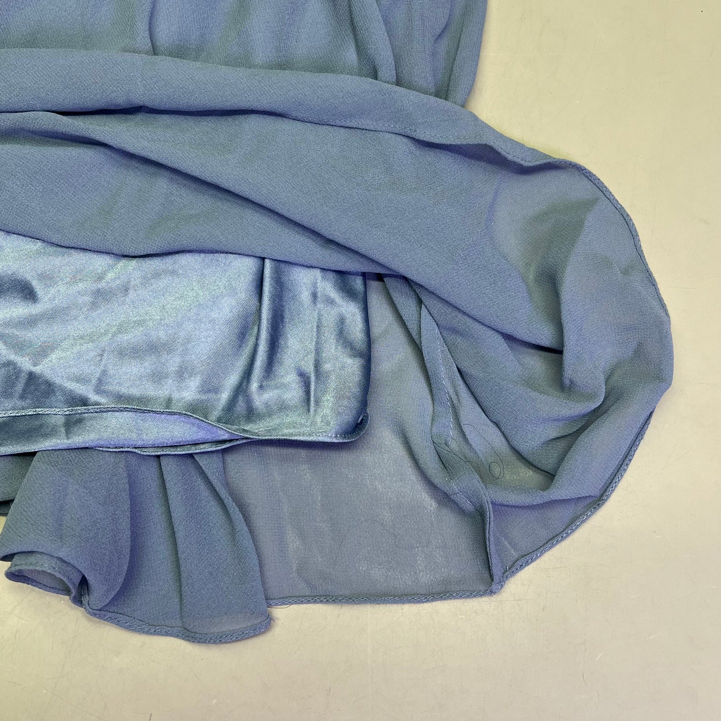 JKARA V-Neck Beaded Long Sleeve Dress Women's Sz 16 Dusty Blue 5206DB