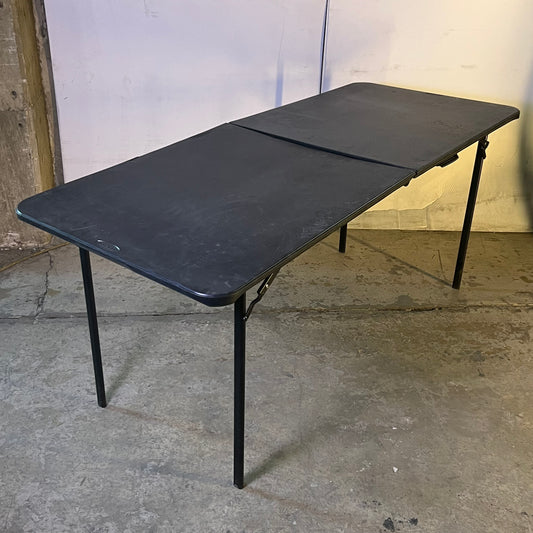 ZA@ COSCO Classic Folding Table Sz 29.5"W x 72"L x 30"H, Black 808606 (Used)