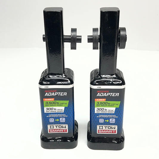 TOW SMART (2 PACK) Hitch Adapter Trailer Hitch Steel 1-1/4" to 2" Black 758