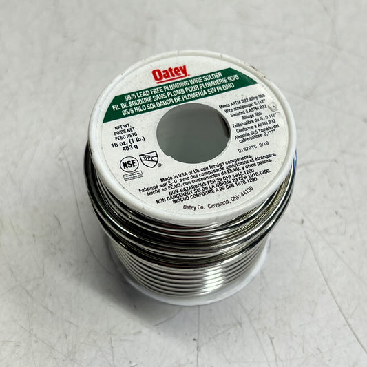 OATLEY Lead-free Plumbing Wire Solder 95/5 Lead-free Solid 1 lb 16 oz 22018