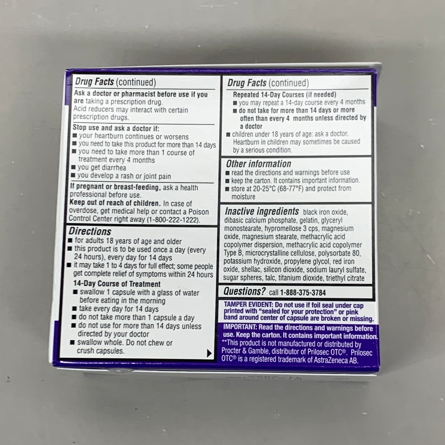 ZA@ DR.REDDY'S 2 BOXES! (4 Bottles) Omeprazole 20 mg Acid Reducer 112 CAPSULES (AS-IS)