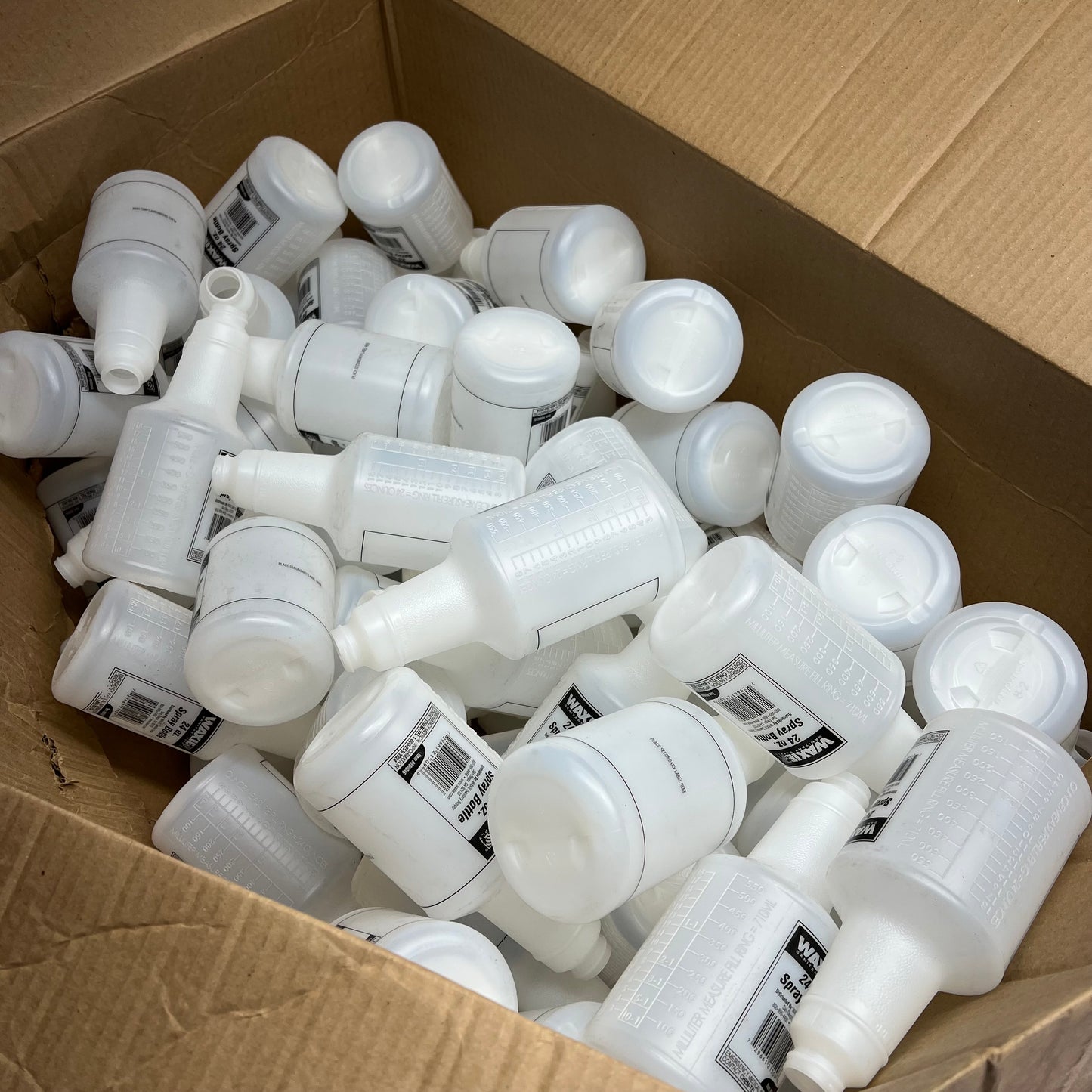 ZA@ WAXIE (96 PACK) Plastic Spray Bottle (NO NOZZEL LIDS, BOTTLES ONLY) 24 Oz Clear| 890045-SS001