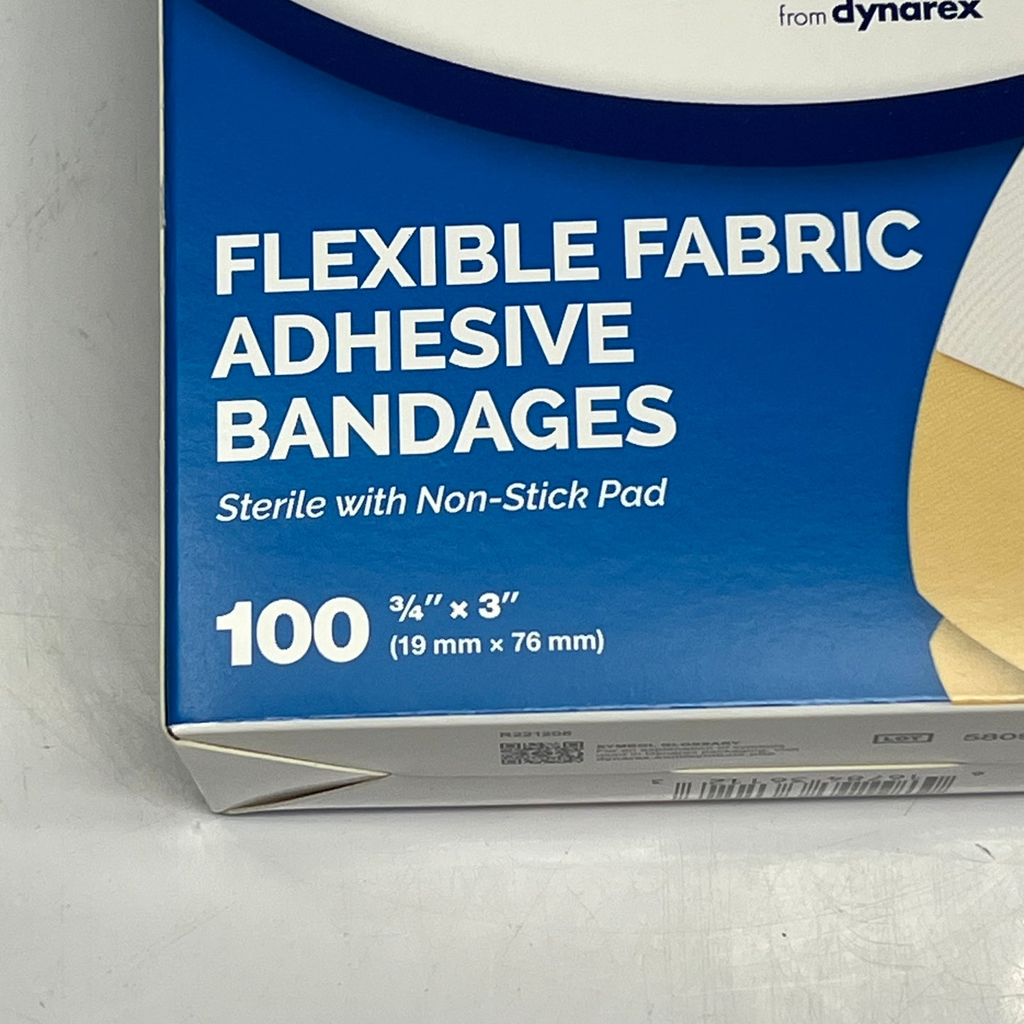 ZA@ DYNAREX (3 PACK, 100 BANDAIDS EACH) Flexible Fabric Adhesive Bandages 3/4" x 3" Tan 3611 C