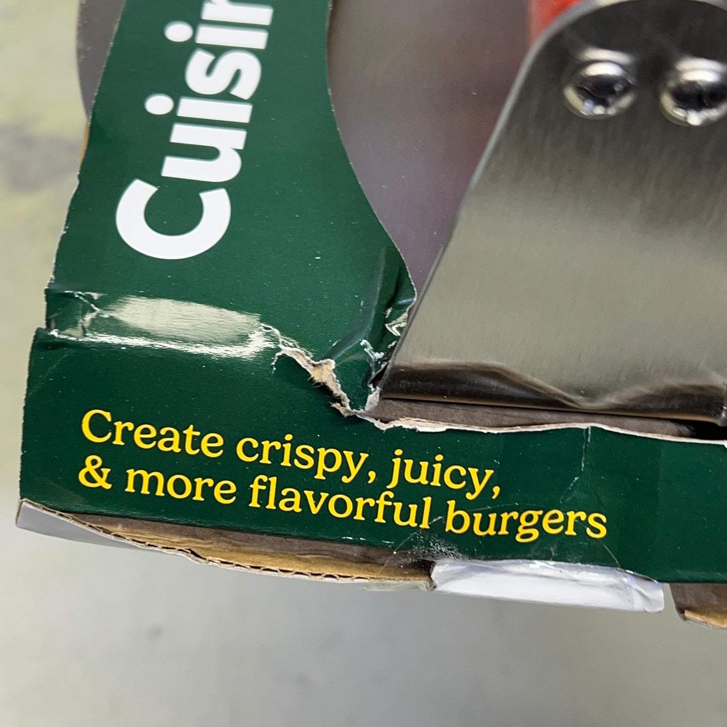 CUISINART Outdoors Stainless Steel Smashed Burger Press 6" Brown CISB-275P