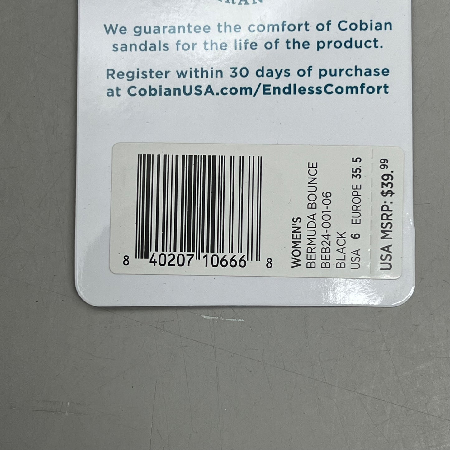 COBIAN Bermuda Bounce Sporty Style EVA Outsole Women's Sz 6 Black BEB24-001-06