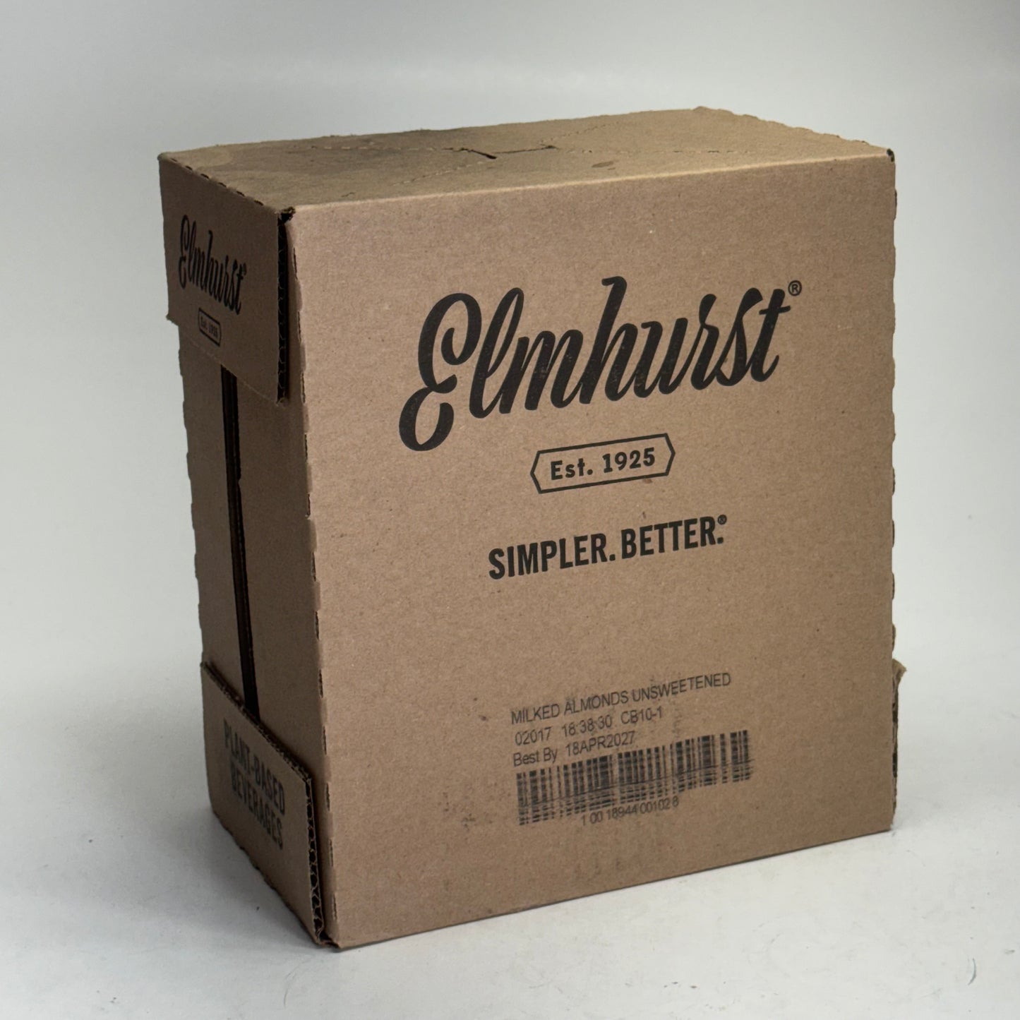 ELMHURST (6 PACK) Milked Almonds Unsweetened 32 fl oz. BB 04/27