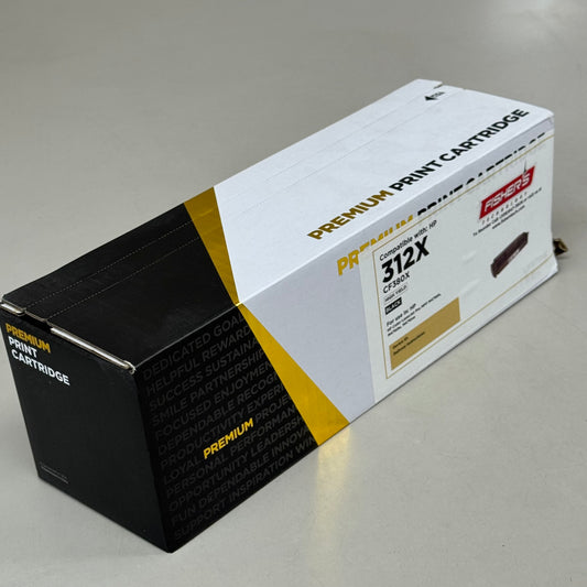 FISHER'S TECHNOLOGY  High Yield Premium Print Cartridge  Black CF380X (New Other- Distressed Packaging)
