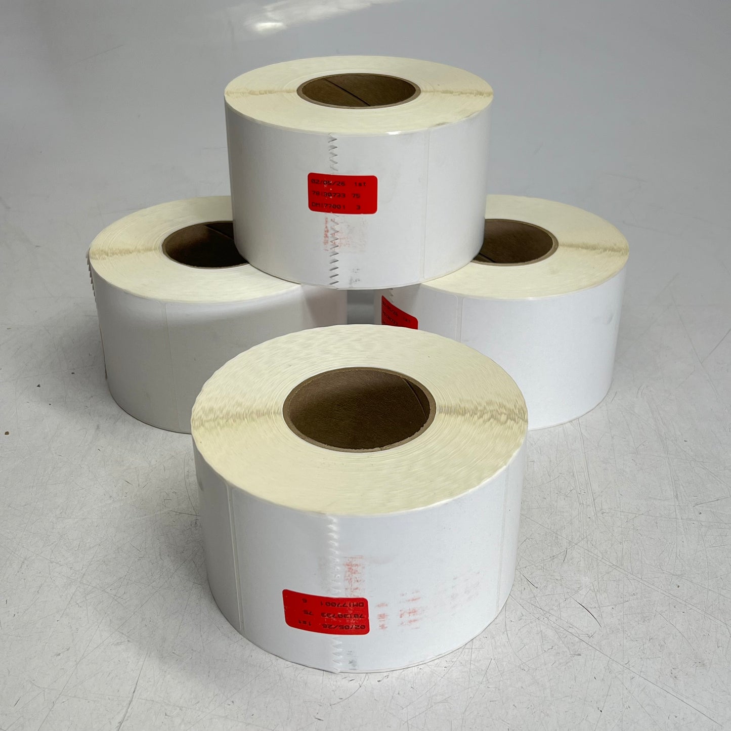 (4 PACK, 300 EACH) Thermal Shipping Demand Labels  3" Core 4"x8"  White DM177001