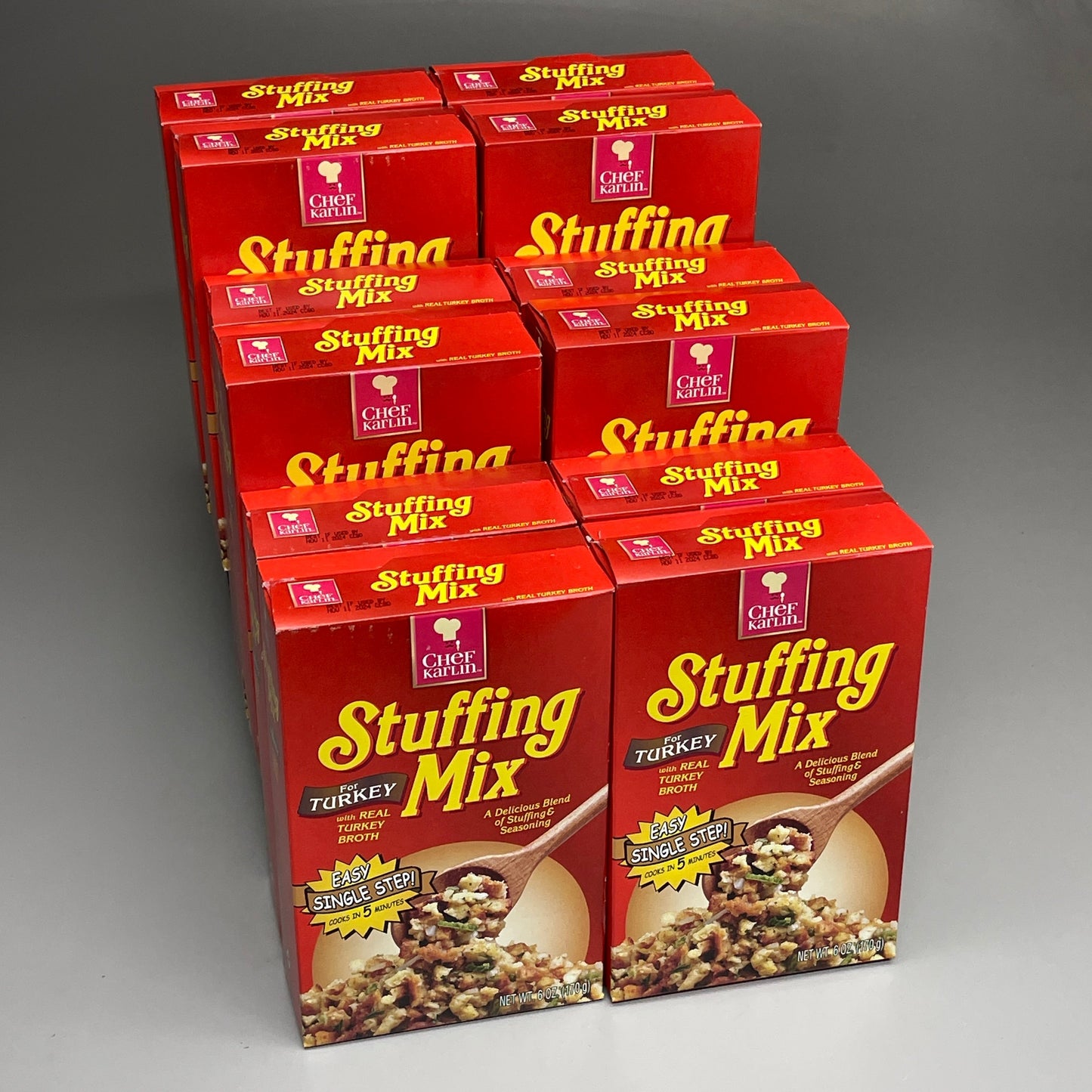 ZA@ KARLIN Stuffing Mix Turkey (12 pack) each box is 6 oz. (Best By 11/11/2024) E