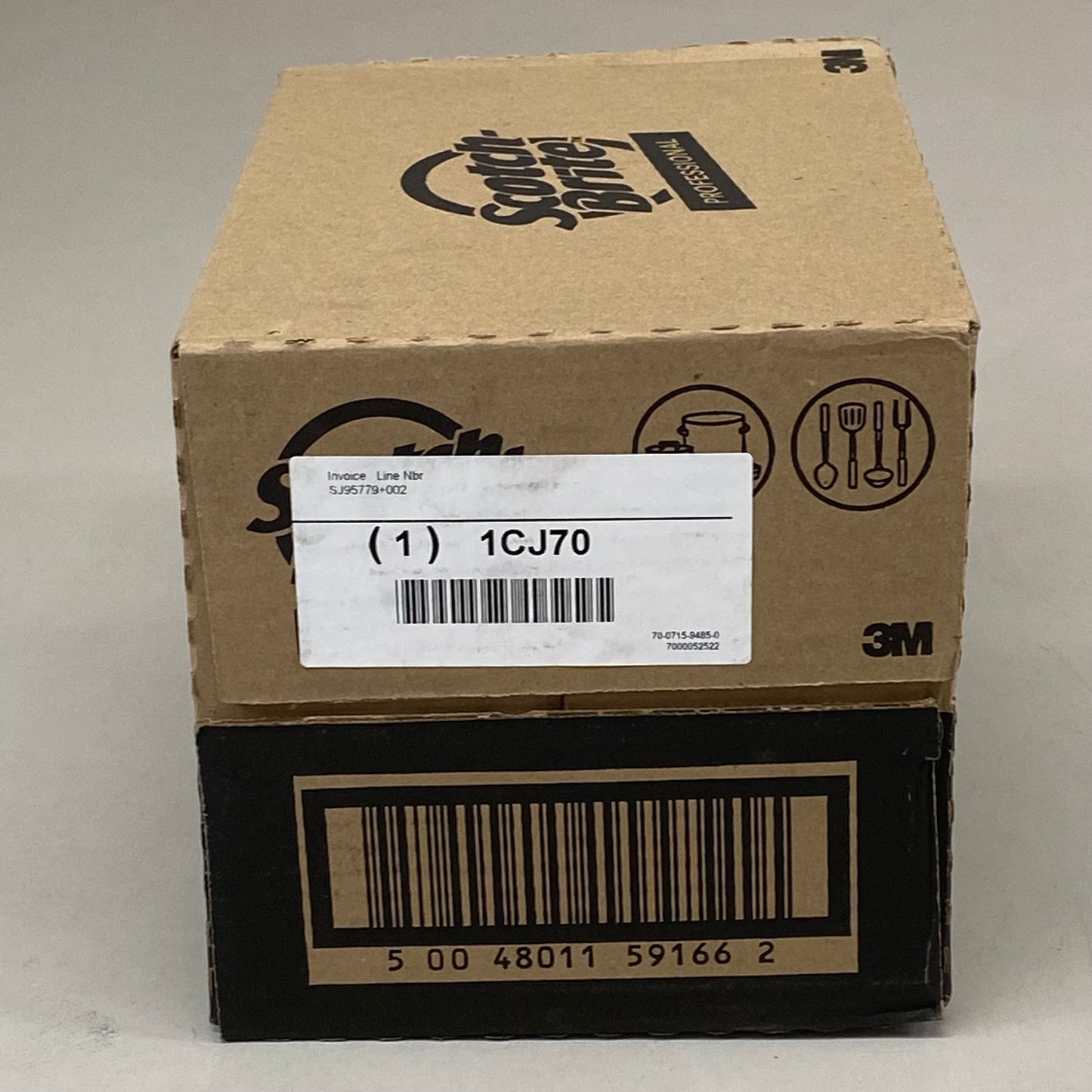 SCOTCH BRITE (40 Sponges, 1 Box) 3M General Purpose Scrub Pad 3.0"x4.5" Green 9650