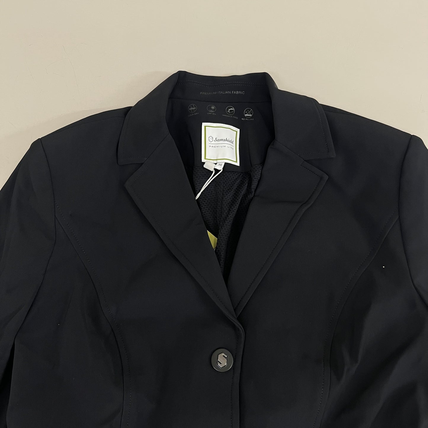 SAMSHIELD Louiselle Equestrian Riding Jacket Women's Sz US 6, UK 8, FR 36 Black