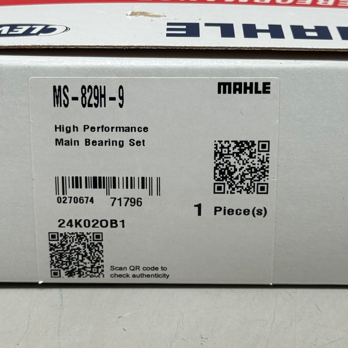 MAHLE Engine Crankshaft Main Bearing Set For Chevrolet MS-829H-9