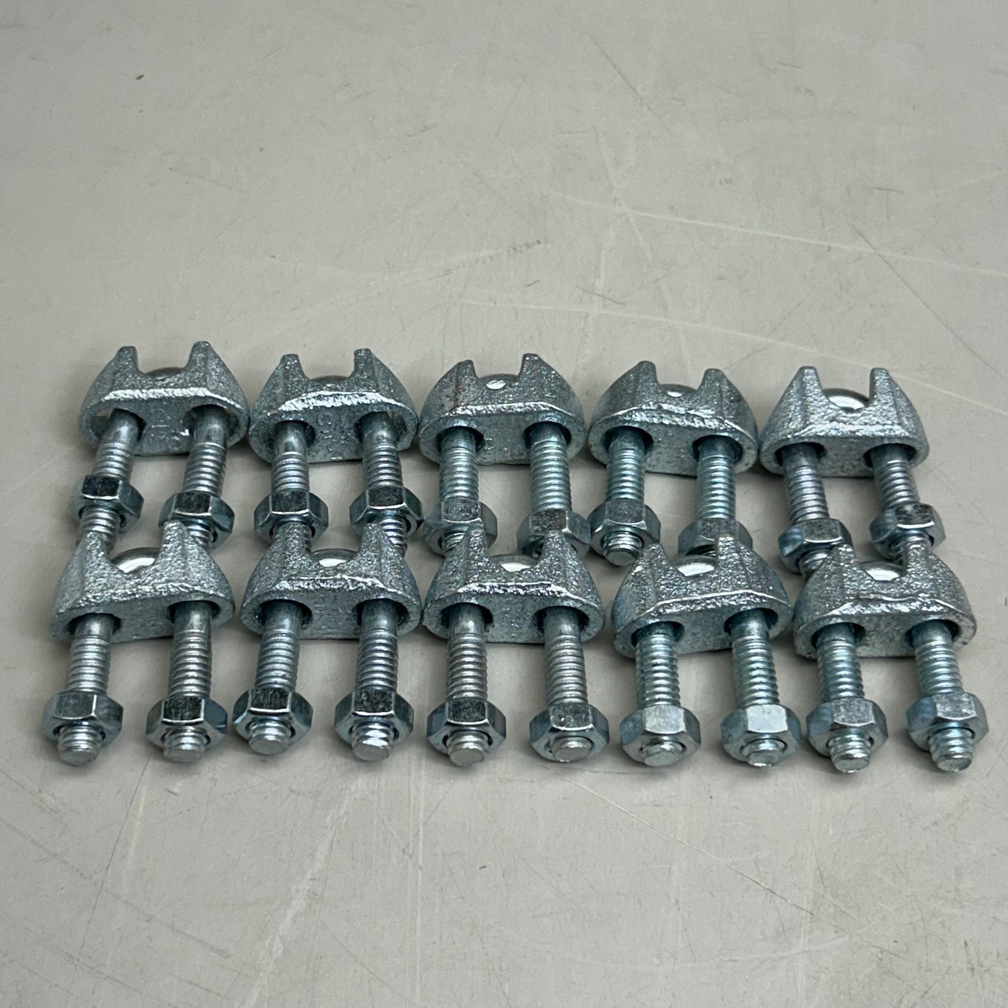 HANHUA (10 Pack) Stainless Steel Wire Rope Clip Cable Clamp 5/16" Chrome