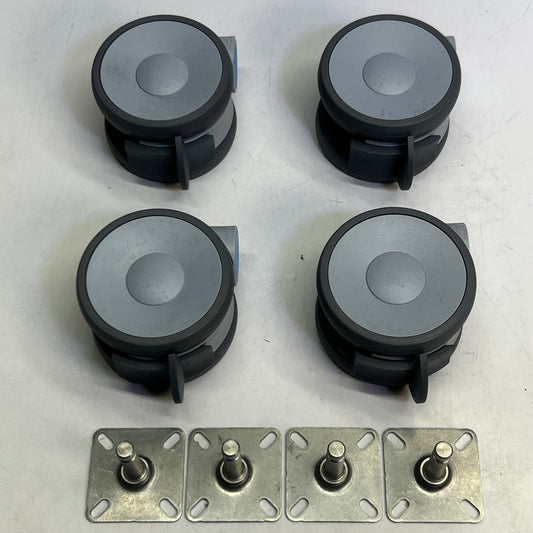 TENTE (4 PACK) Wheels for Double Stack Plate Base Sz 3.8"D x 3"W, 700608