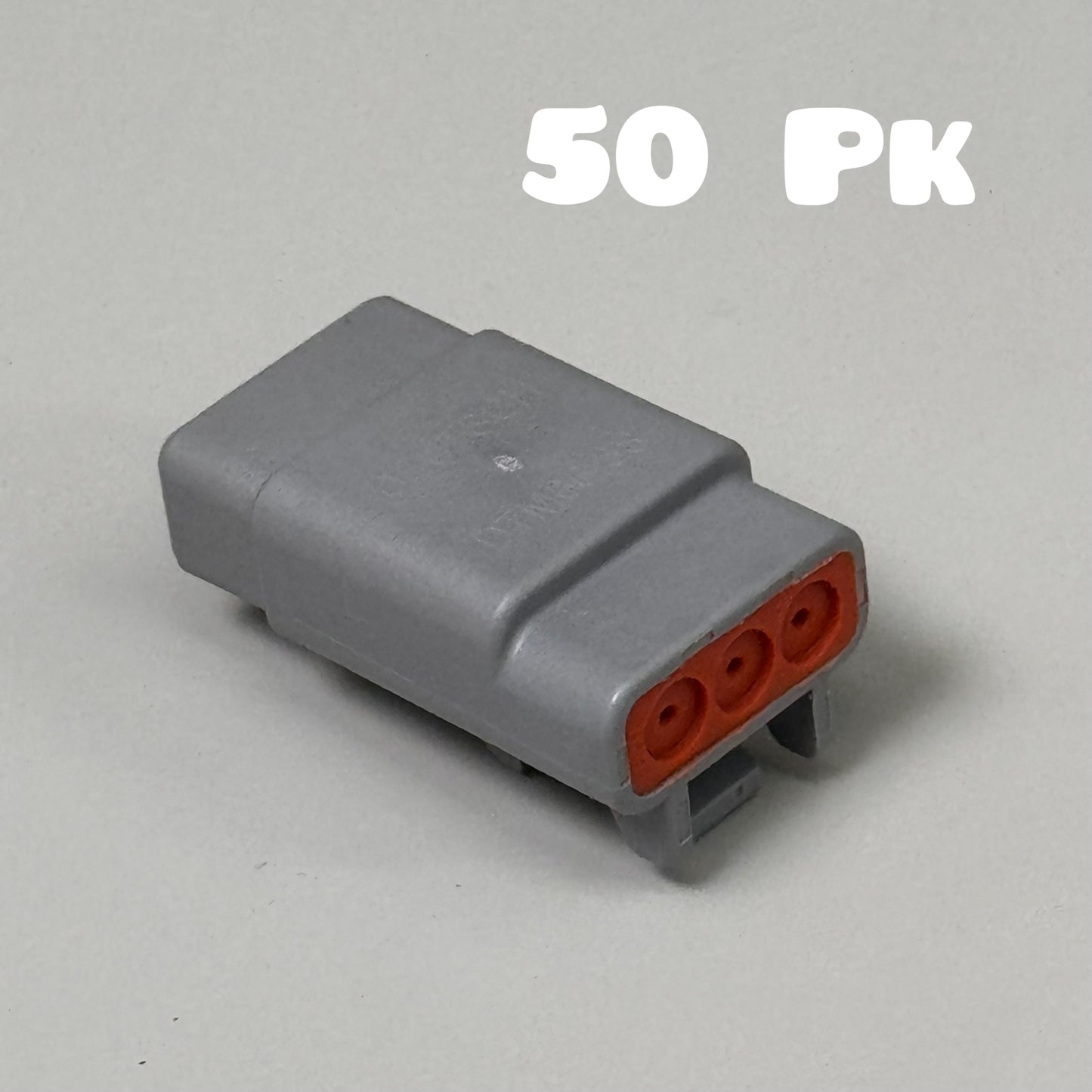 TE CONNECTIVITY (50 PACK) Deutsch DTM Series 3-Way Plug Connector DTM06-3S