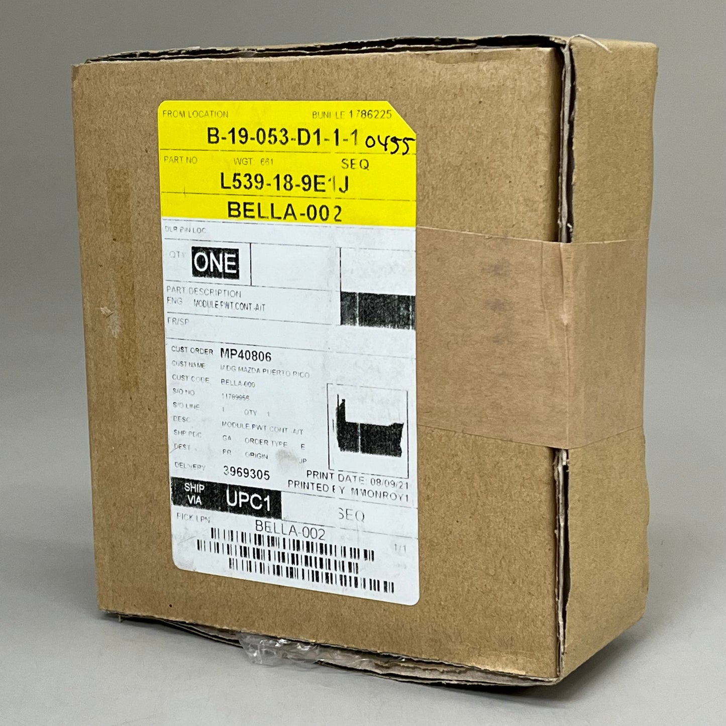 MAZDA Module PWT.CONT>A/T Fits Variants Between 2010-11 Genuine OEM L539-18-9E1J