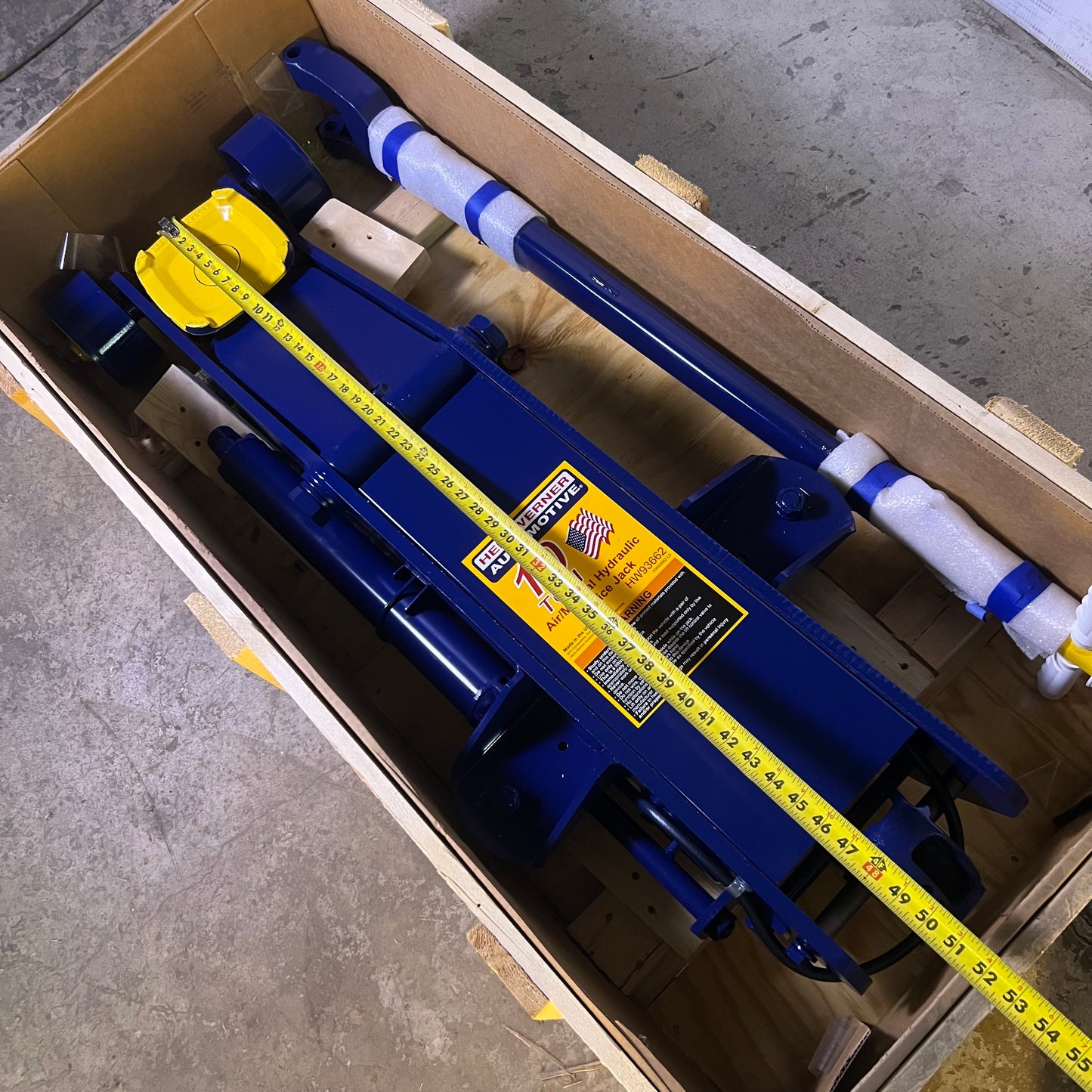 ZA@ HEIN-WERNER 10 Ton Air/Manual Hydraulic Service Jack HW93662 A