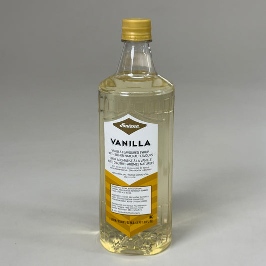 FONTANA (New) Flavored Coffee Syrup Vanilla 1 L Bottle