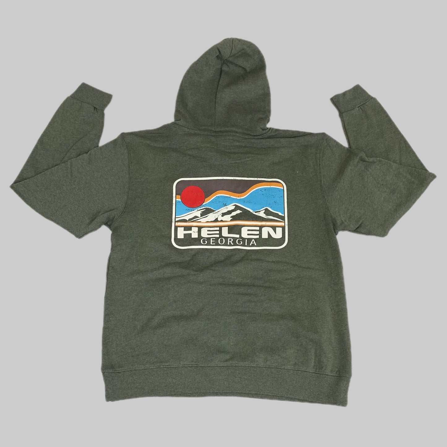 LONEROCK Helen Georgia Tie Hoodie Sz Large Green