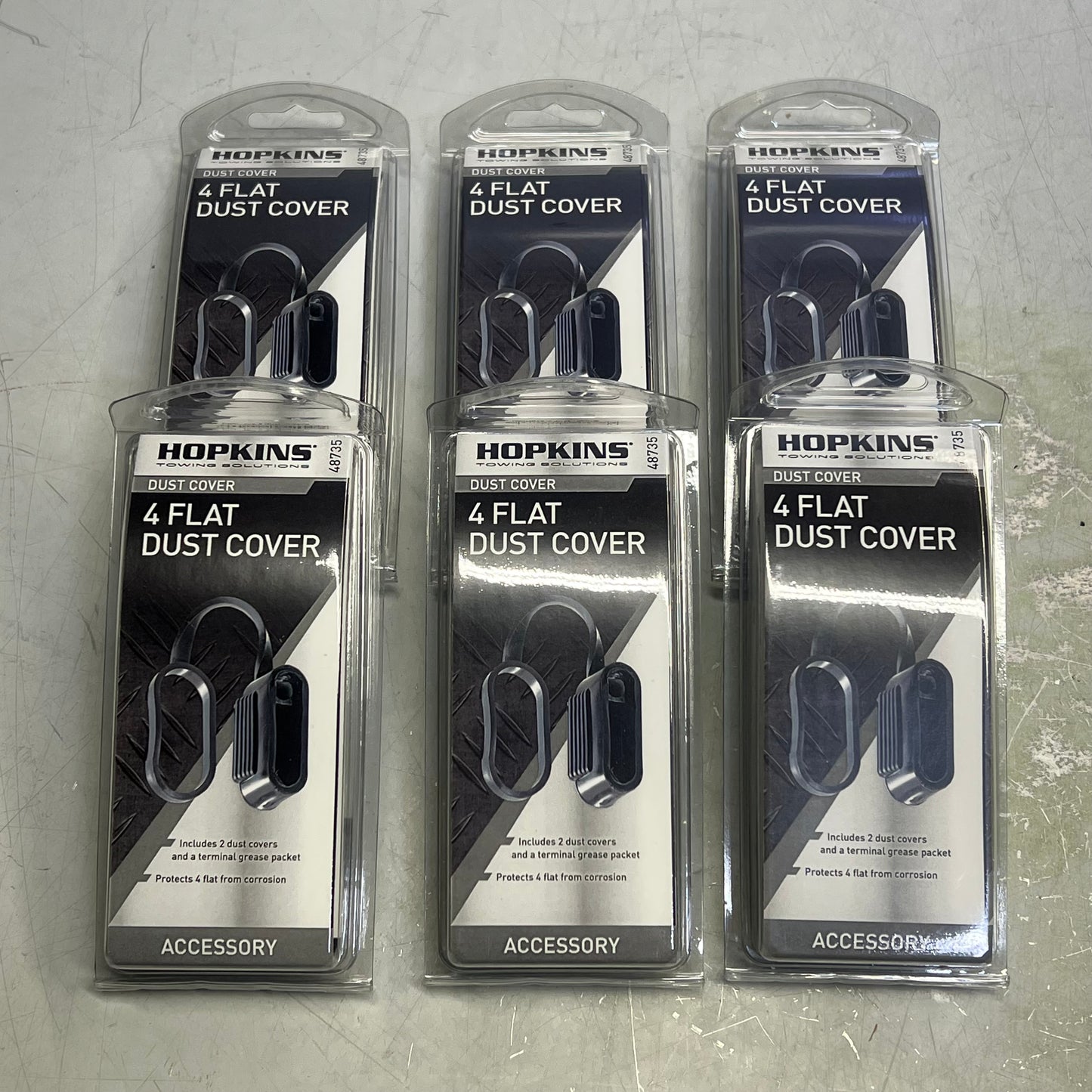 HOPKINS (6 PACK) Towing Solutions 4-Wire Flat Waterproof Dust Covers 48735