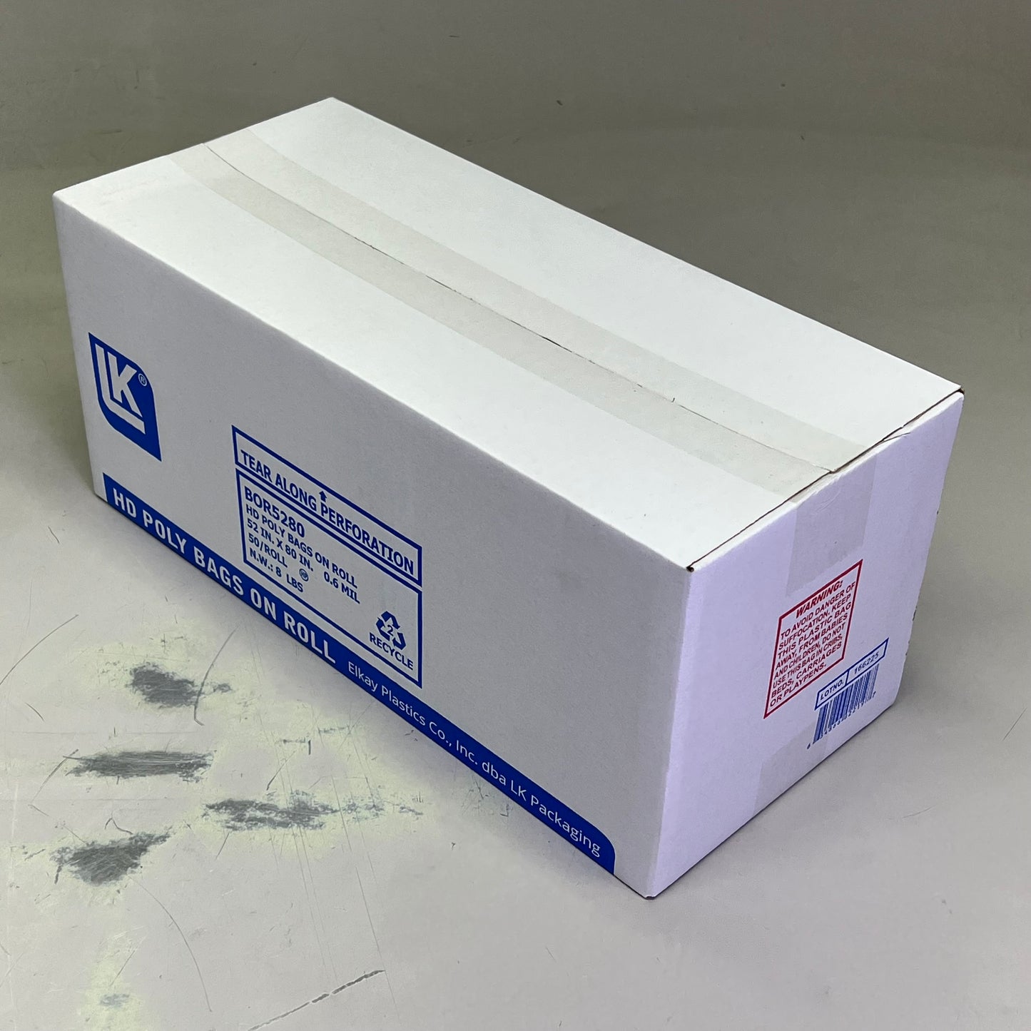 ELKAY PLASTICS (4 PACK, 50 BAGS PER ROLL) HD Poly Bags On Roll 52in. x 80in. B0R5280