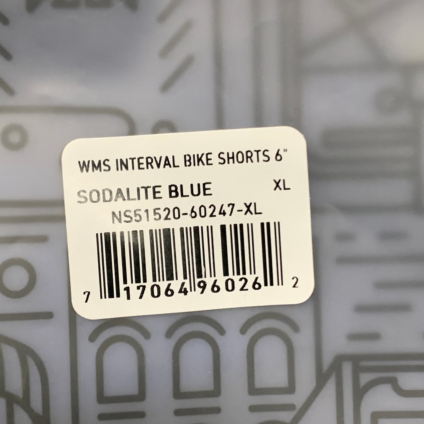 NATHAN Interval 6" Inseam Bike Short Womens Sodalite Blue Sz XL NS51520-60247-XL