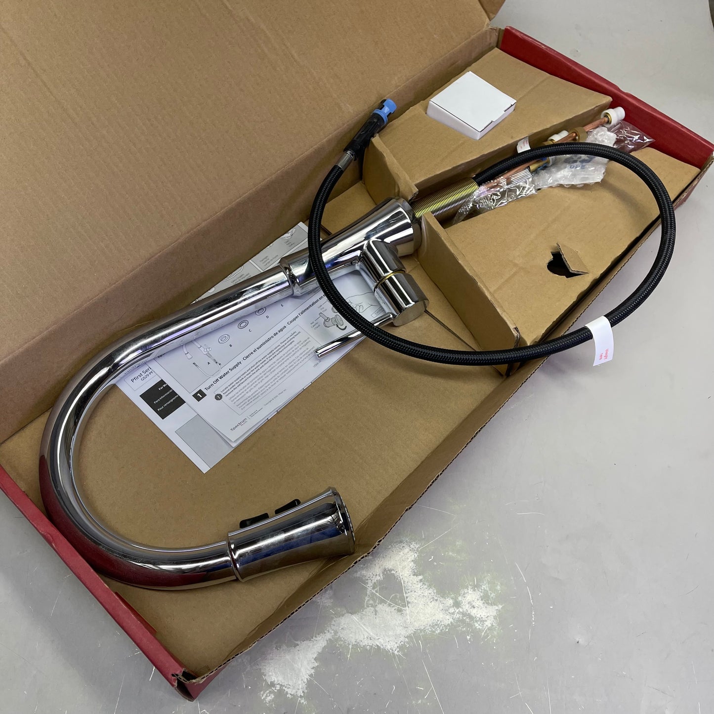 PFISTER Pfirst Series 1-Handle Pull-Down Kitchen Faucet Polished Chrome G529-PF2C