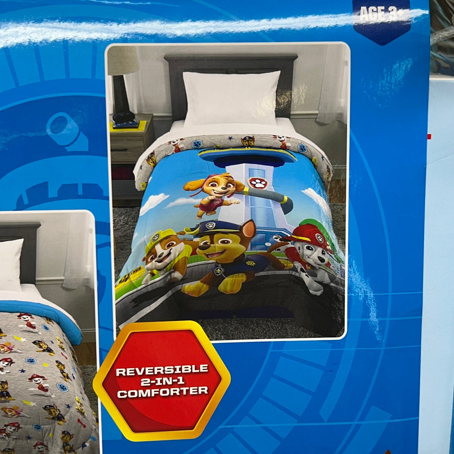 FRANCO / PAW PATROL 100% Microfiber Revisable 4 Piece Twin/Full bed set 6B656B