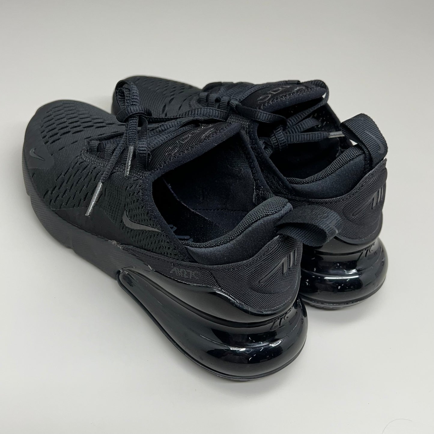 NIKE W Air Max 270 Foam Insole Mesh Style Sneakers Women's Sz 6 Black AH789006