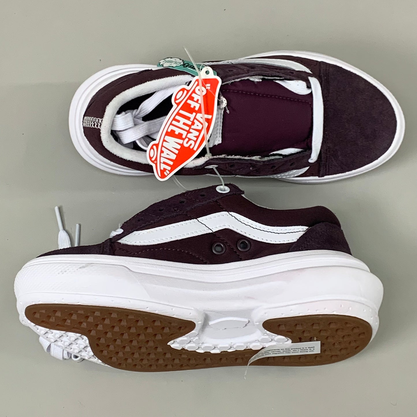 VANS Old Skool Overt Sneakers Extra Cushion Men's SZ 4 Women's SZ 5.5 Burgundy