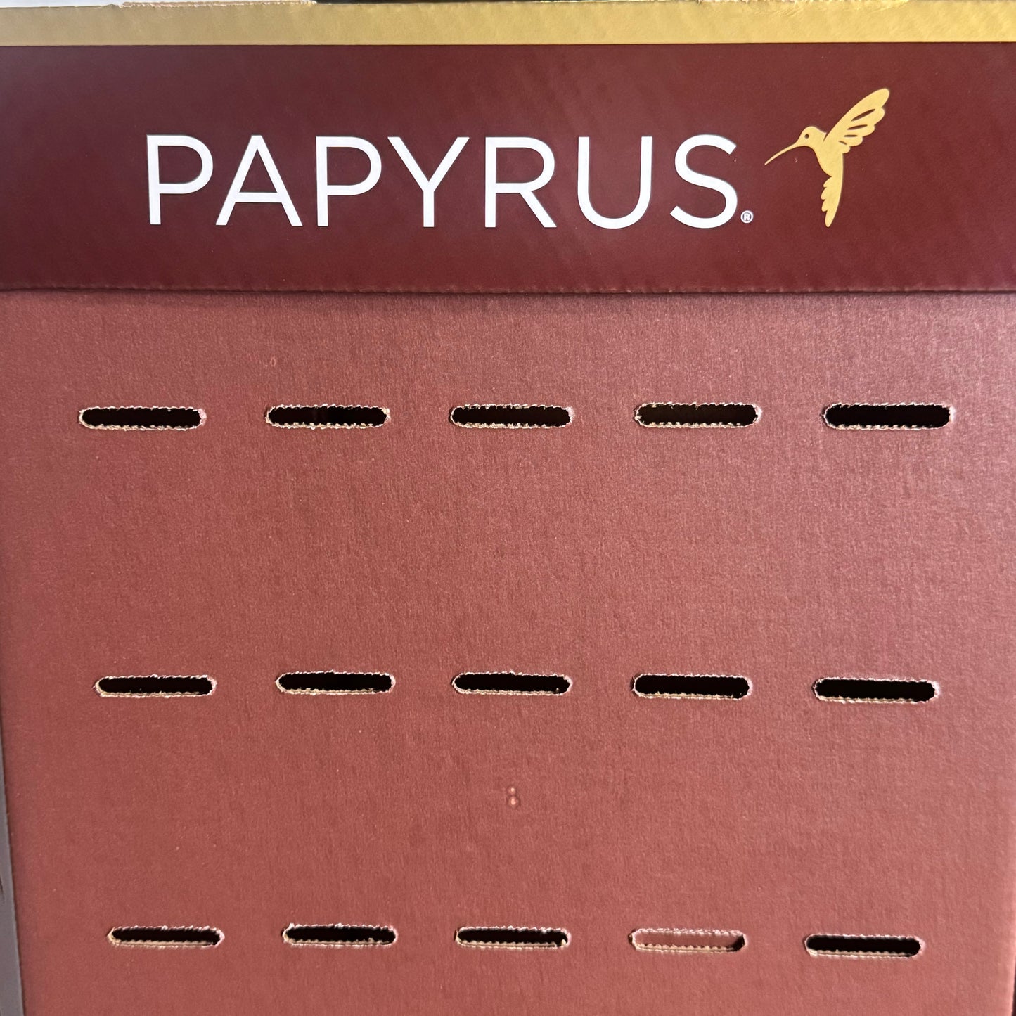 ZA@ PAPYRUS Brown Cardboard Display for Greeting Cards Empty Sz 57.5”Hx27”W (AS-IS, Damage)